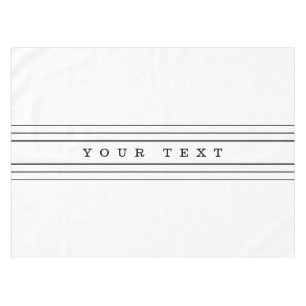 Ihr benutzerdefinierter Text und moderne Streifen Tischdecke