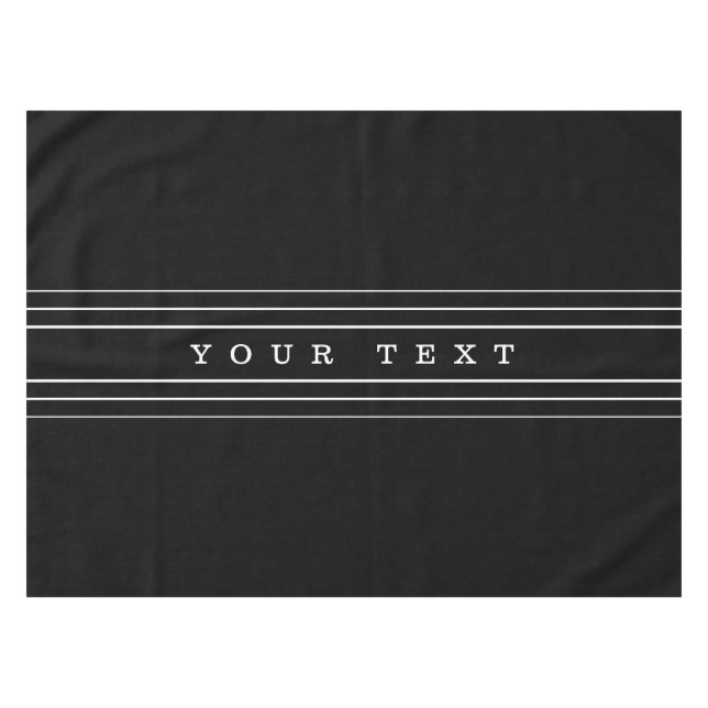 Ihr benutzerdefinierter Text und moderne Streifen  Tischdecke (Vorderseite (Horizontal))
