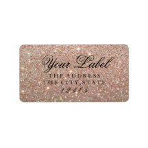 Ihr benutzerdefiniertes Label - Rose Gold Glitzer 