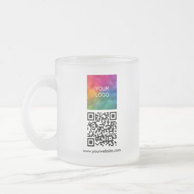 Ihr benutzerdefiniertes Logo QR-Code modernes Temp Mattglastasse (Links)