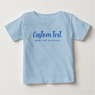 Ihr benutzerdefiniertes Textfoto-Script-Vorlage He Baby T-shirt