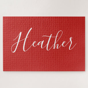 Ihr benutzerdefiniertes weißes Skript in Rot