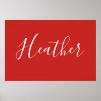 Ihr benutzerdefiniertes weißes Skript in Rot