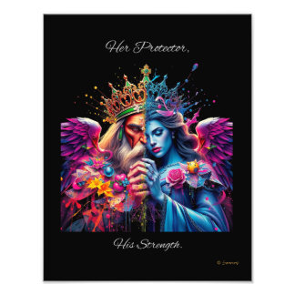Ihr Beschützer, seine Stärke Fotodruck