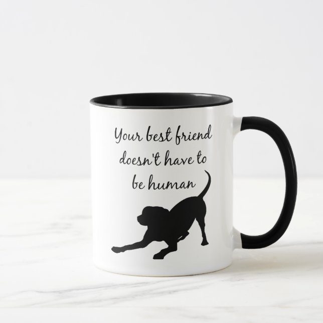 Ihr bester Freund Inspiration Hundekonzept Kunst Tasse (Rechts)