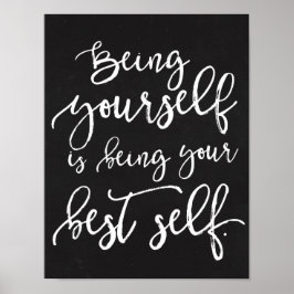 Ihr bestes selbst-rustikales Typografie-Chalkboard Poster