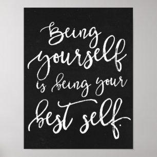 Ihr bestes selbst-rustikales Typografie-Chalkboard Poster