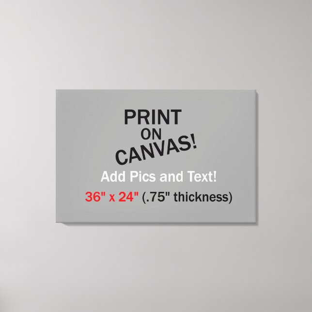 Ihr Bild auf der Leinwand - 36" x 24" (.75" Dicke) (Vorderseite)