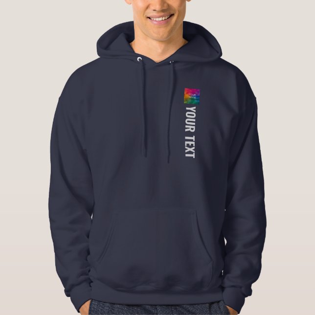 Ihr Bildlogo Hinzufügen von Text-Mens beidseitige  Hoodie (Vorderseite)