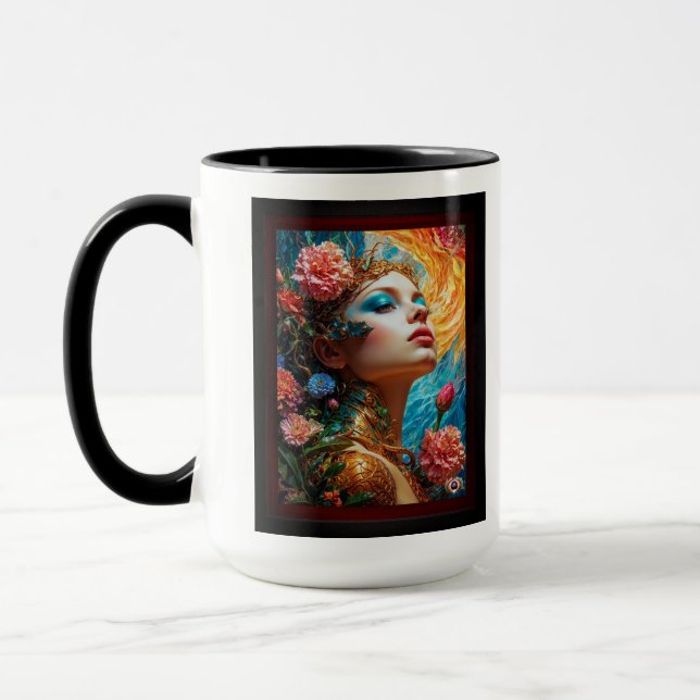Ihr Blumenzauber AI Concept Art von Xzendor7 Tasse (Links)