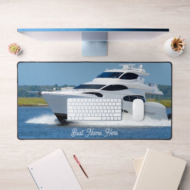 Ihr Boot-Foto und Name Schreibtischunterlage (Büro 1)