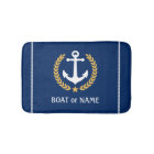 Ihr Boot Name Nautical Anchor Gold Laurel Navy
