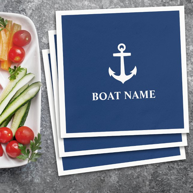 Ihr Bootname Ankerblau Serviette (Von Creator hochgeladen)