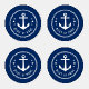 Ihr Bootname | Vintag Nautical Anchavy 4pc Untersetzer Set (Set)