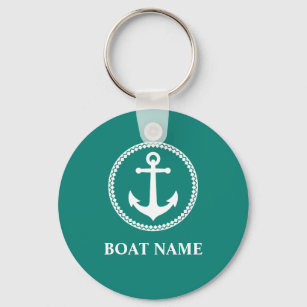Ihr Bootsname Name Sea Anchor sa0a Schlüsselanhänger