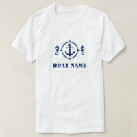 Ihr Bootsname Navy Blue Seepferd Anker