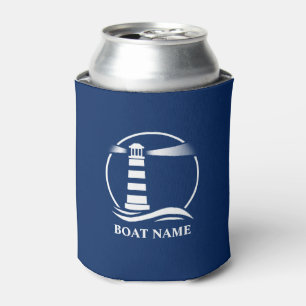 Ihr Bootsname oder Text Nautical Classic Lighthous Dosenkühler
