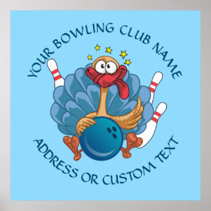 Ihr Bowling Club Name Eigentümer der Wildtürkei Poster