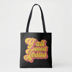 Ihr braucht Jesus Christliches Retro 70er Christ B Tasche