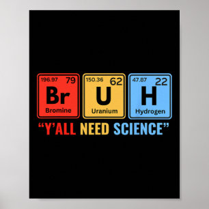 Ihr braucht Naturwissenschaft Chemie Biologie Phys Poster