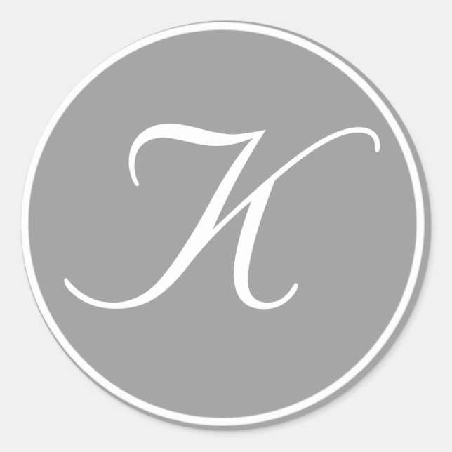 Ihr Brief, benutzerdefinierte Monogramm K Anfangsg Runder Aufkleber (Vorderseite)