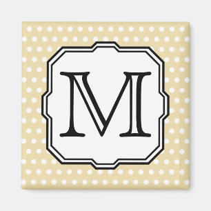 Ihr Brief. Benutzerdefiniertes Monogramm. Beige Po Magnet
