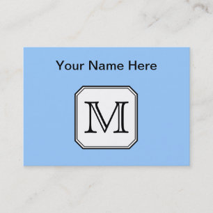 Ihr Brief. Benutzerdefiniertes Monogramm Blau Schw Visitenkarte