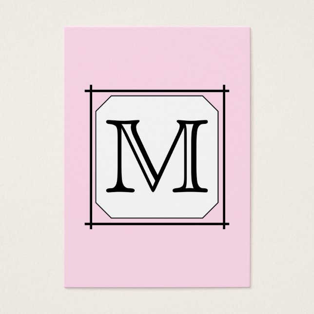 Ihr Brief. Benutzerdefiniertes Monogramm. Schwarz- (Vorderseite)
