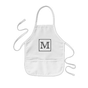 Ihr Brief. Benutzerdefiniertes MonogrammSchwarz un Kinderschürze