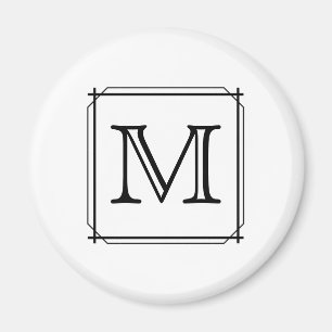 Ihr Brief. Benutzerdefiniertes MonogrammSchwarz un Magnet