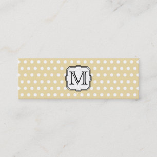 Ihr Brief. Kundenspezifisches Monogramm. Beige Mini Visitenkarte