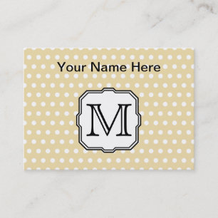 Ihr Brief. Kundenspezifisches Monogramm. Beige Visitenkarte