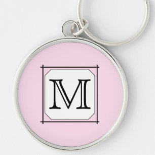 Ihr Brief. Kundenspezifisches Monogramm. Rosa Schlüsselanhänger