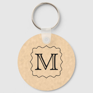 Ihr Brief. Kundenspezifisches Monogramm. Schwarzes Schlüsselanhänger