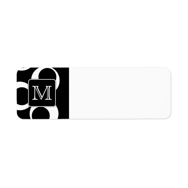 Ihr Brief. Schwarz-Weiß-Monogramm Fun Muster (Vorne)