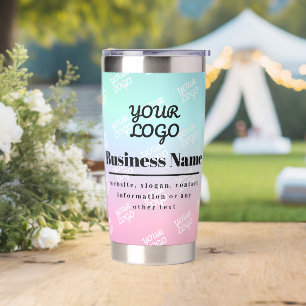 Ihr Business-Logo (eine Seite) gepacktes Logo & Om Thermobecher