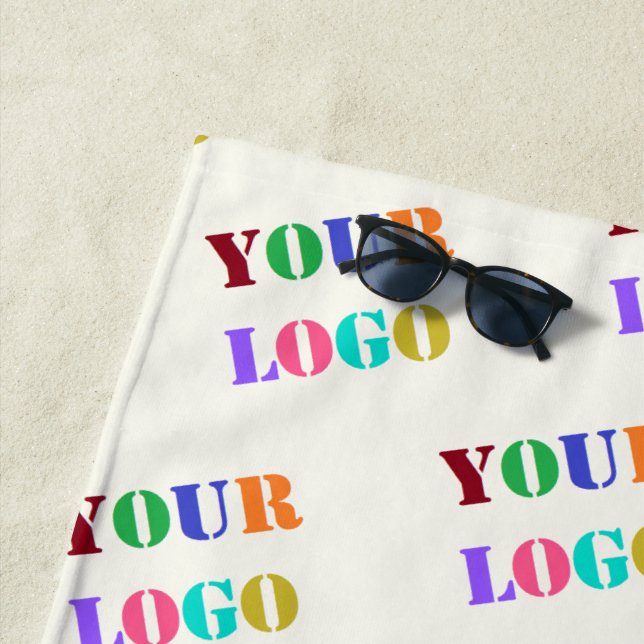 Ihr Business Logo Foto Strandtuch - Werbung (Beispiel)
