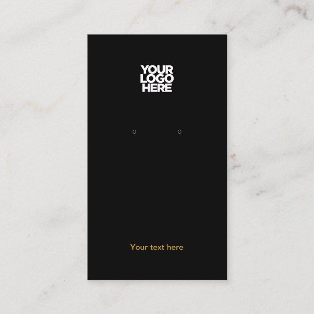 Ihr Business-Logo Gold Black Earl Display-Karte Visitenkarte (Vorderseite)