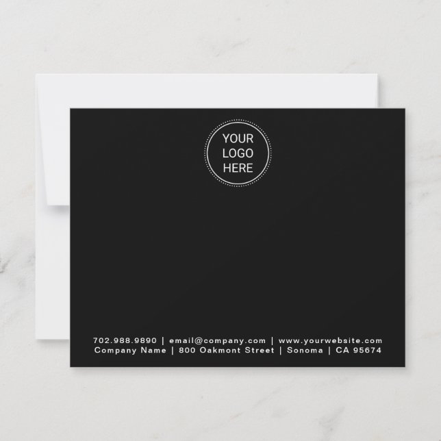 Ihr Business-Logo Minimalistisch Beruflich Mitteilungskarte (Vorderseite)