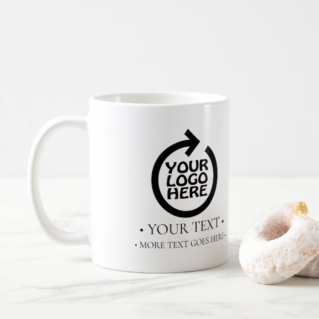 Ihr Business-Logo Personalisiert Kaffeetasse (Mit Donut)