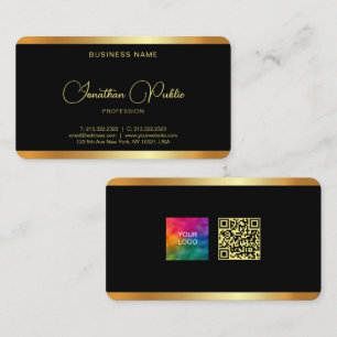 Ihr Business Logo QR Code Benutzerdefinierter Text Visitenkarte