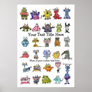 Ihr Cartoon MonSTARS Personalisiert Poster