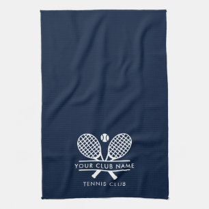 Ihr Club Name Tennis Team Jede Farbe Weiß Geschirrtuch