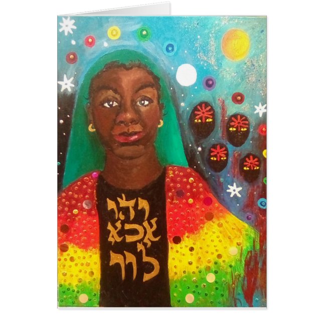 Ihr Coat von vielen Farben Notecard (Vorne)