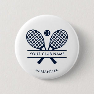 Ihr Country Club Tennis Player Name Custom Button