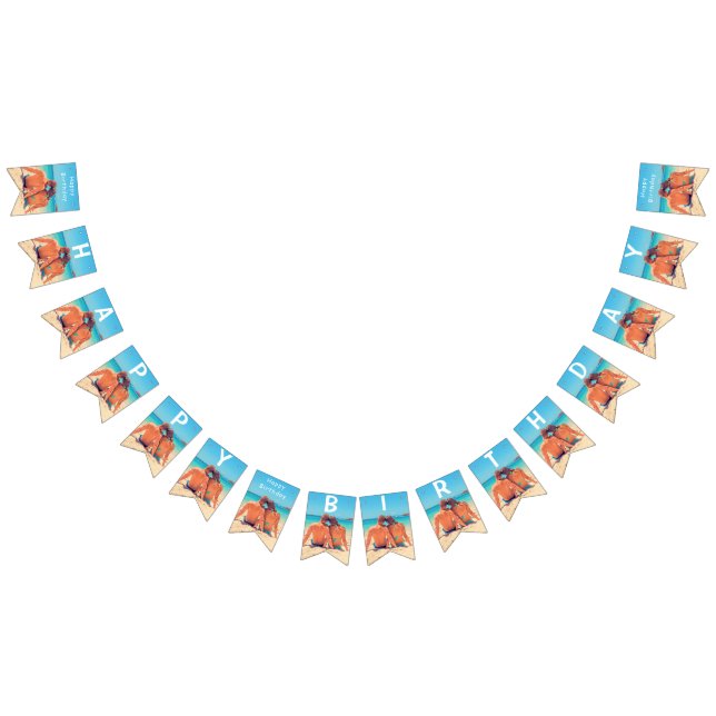 Ihr Design Custom Foto Birthday Bunting Flags Wimpelkette (Alle)