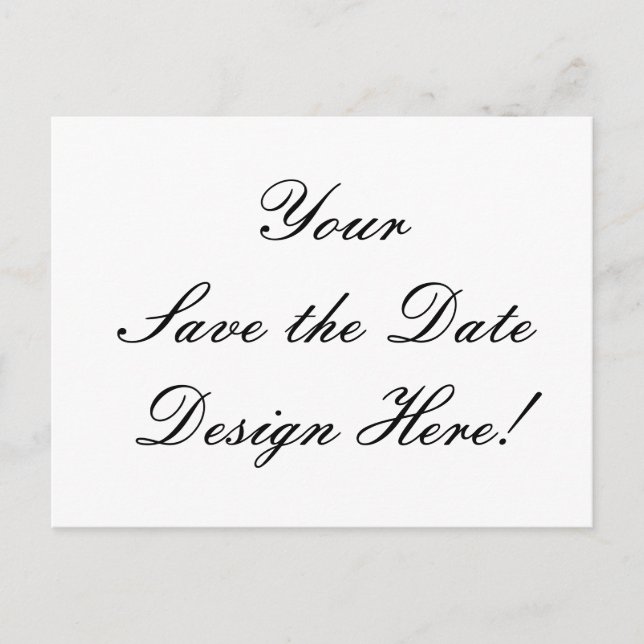 Ihr Design hier! Benutzerdefinierte Save the Date- Ankündigungspostkarte (Vorderseite)