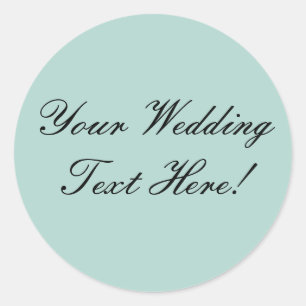 Ihr Design hier! Mint Green Wedding Siegel Runder Aufkleber