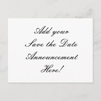 Ihr Design hier! Save the Date Hochzeitspostkarte Postkarte