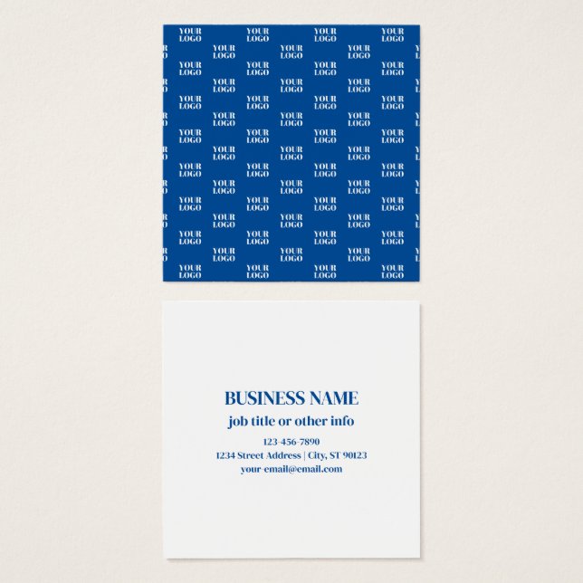 Ihr Design oder Firmenlogo | Blaues Fliesenmuster (Vorne & Hinten)